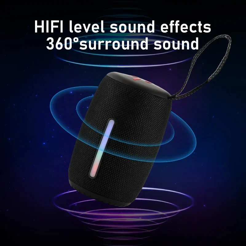 Mini altoparlante Bluetooth Soundbox portatile da esterno altoparlanti per biciclette Home Subwoofer lettore musicale multifunzionale con luci a LED