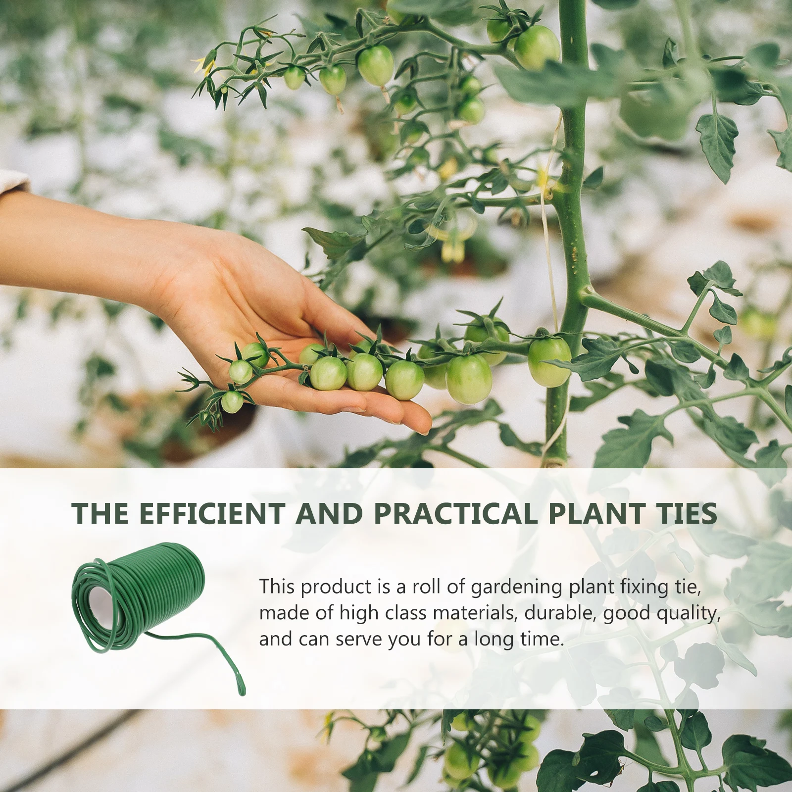 

Garden Fixing Tie Reusable Green Iron Wire Straps Ties Wrap Cable Cord Gardening Plant Fix Tie Flexible Plant Fixing Cable