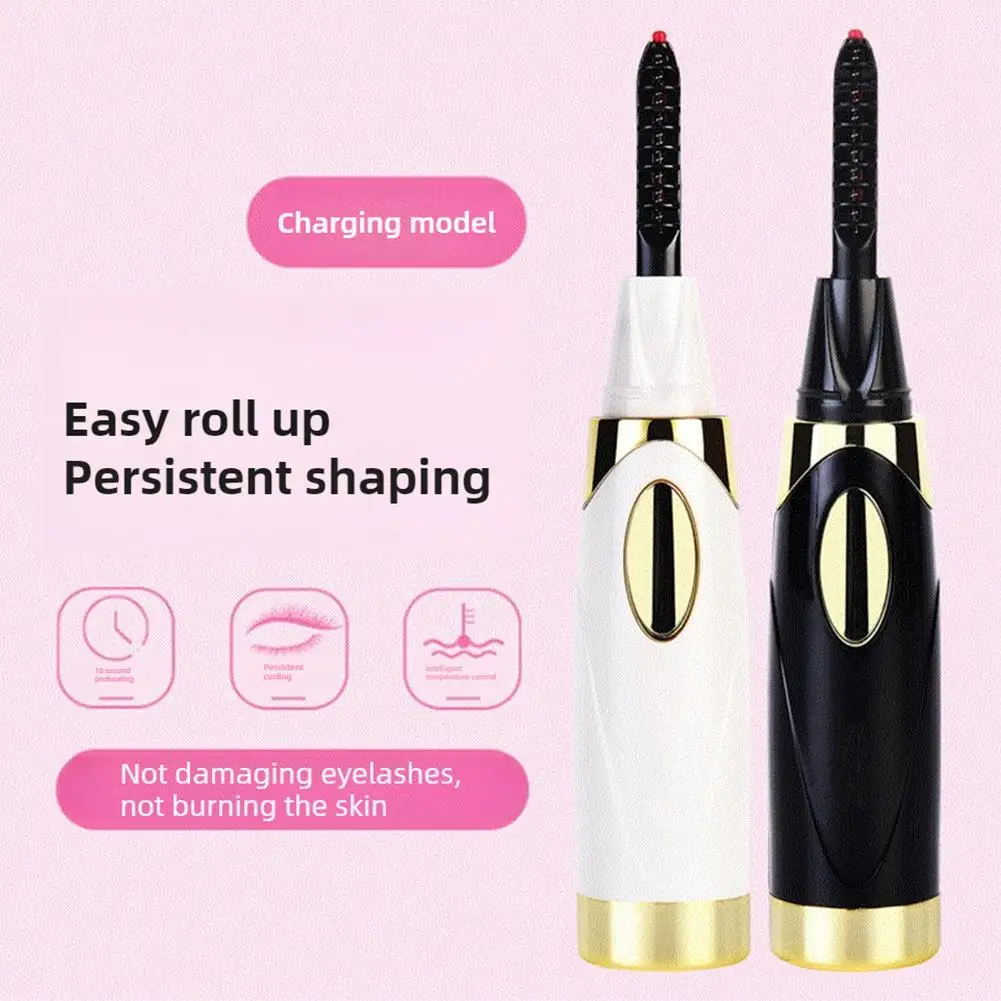 Portable Heated Eyelash Curler Heated Eyelashes Curling Tool Electronic USB Natural Fake Eye Lash Curler Beauty Supplies