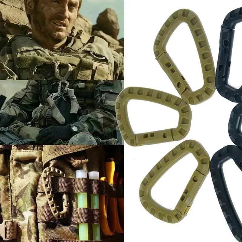 1-10Pcs Military Tactical Carabiner Clips Accessories D-Ring Buckle Mountaineering Carabiner Backpack Hanging Key Outdoor Gadget view 5