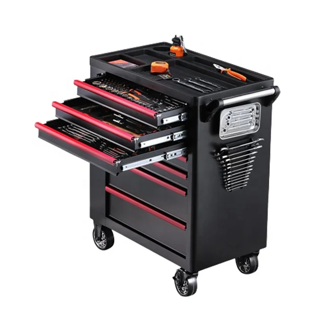 

Workshop Cart Toolbox Drawer Storage Cabinet with Tools
