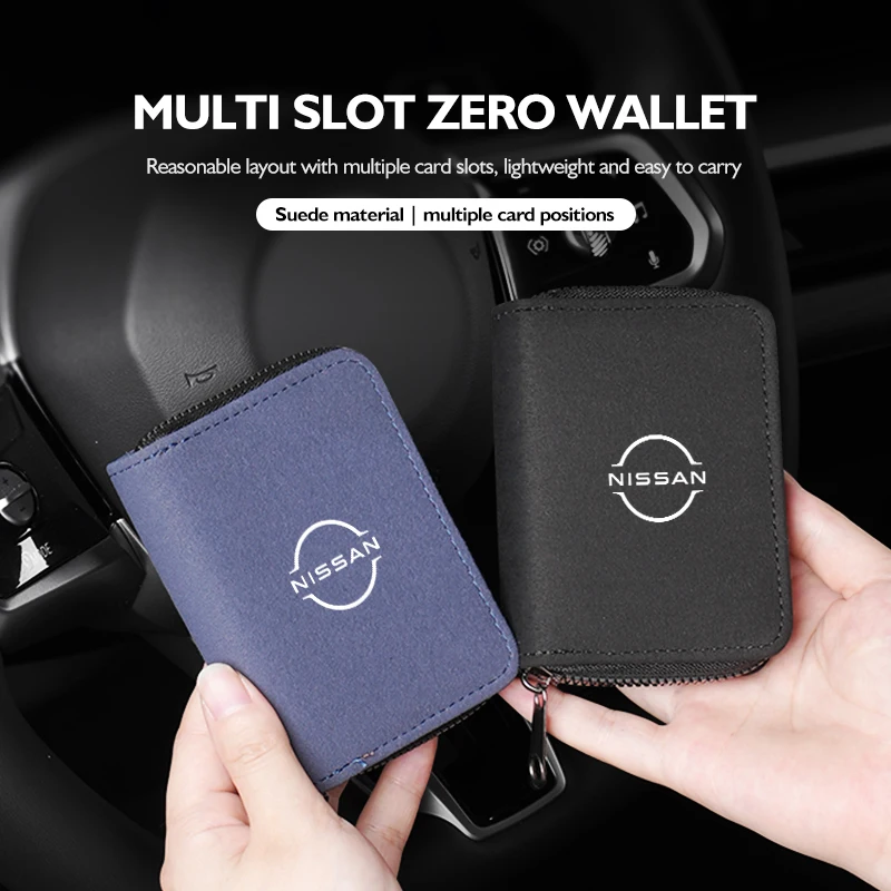 رخصة قيادة السيارة حامل الائتمان محفظة متعددة فتحة للبطاقات محفظة لنيسان سنترا ألتيما فيرسا ماكسيما مورانو نوت أرمادا بولسار #2