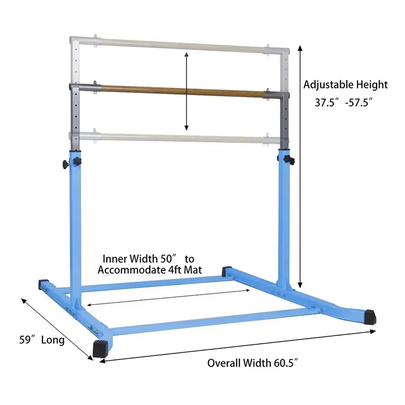 Gymnastic Uneven Bars For Kids Professional Training Equipment For Children Outdoor Indoor Gymnastic Competition Practice