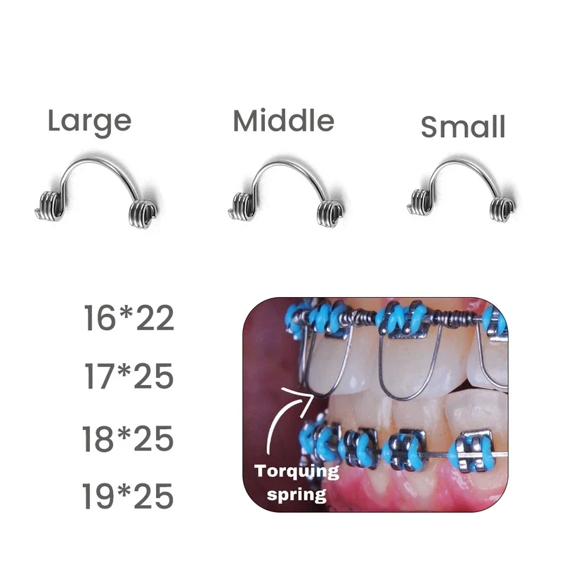 Orthodontic Anterior Torquing Spring Rectangular Arch Wire Universal Braces Brackets Dentistry Products All Size 10pcs
