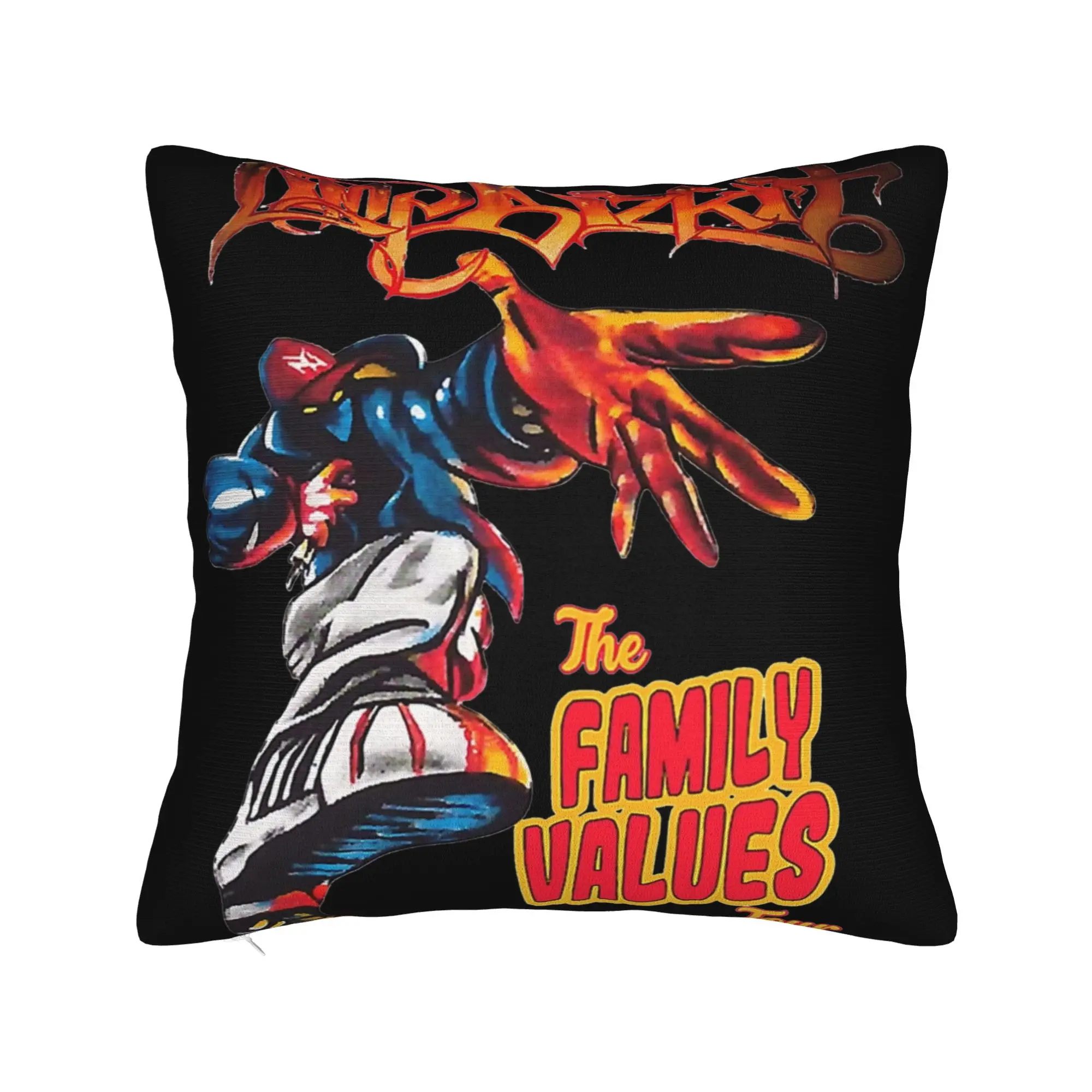 Vintage Limp Bizkit Music Legend Square Pillowcases Polyester Seat  Cushion Cover Cute Home Decoration Throw Pillow Case 40*40