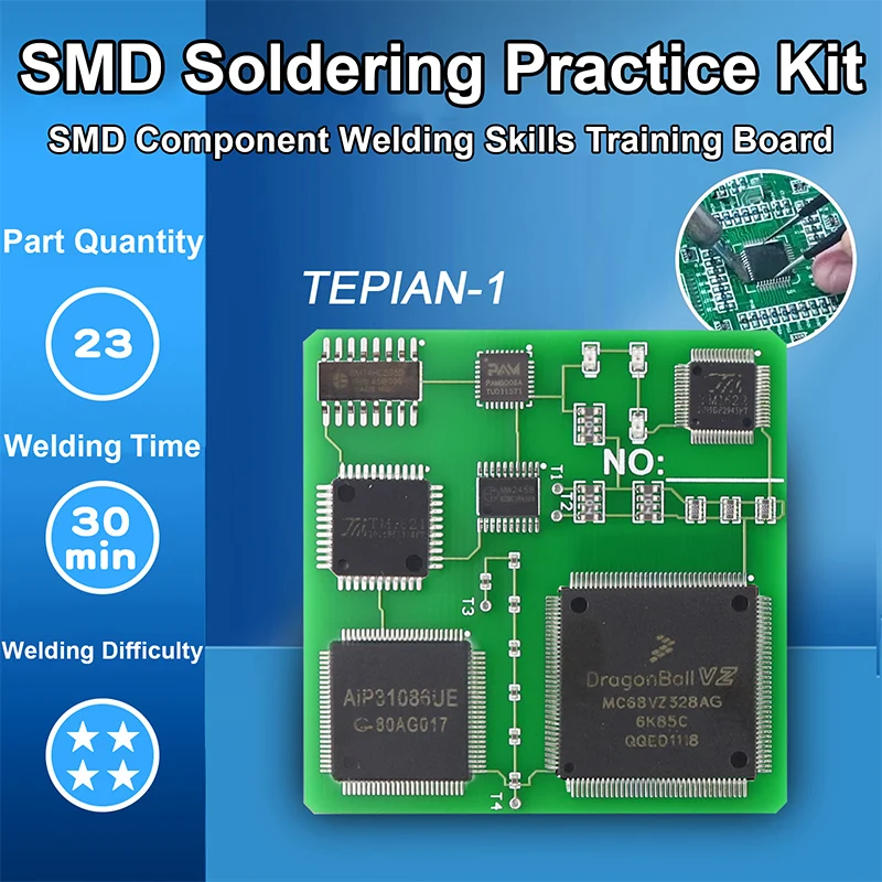 Soldering Practices SMD Circuit Boards LED Electronics SMT Components DIY PCB Kits Project Tools Basic Soldering Kits