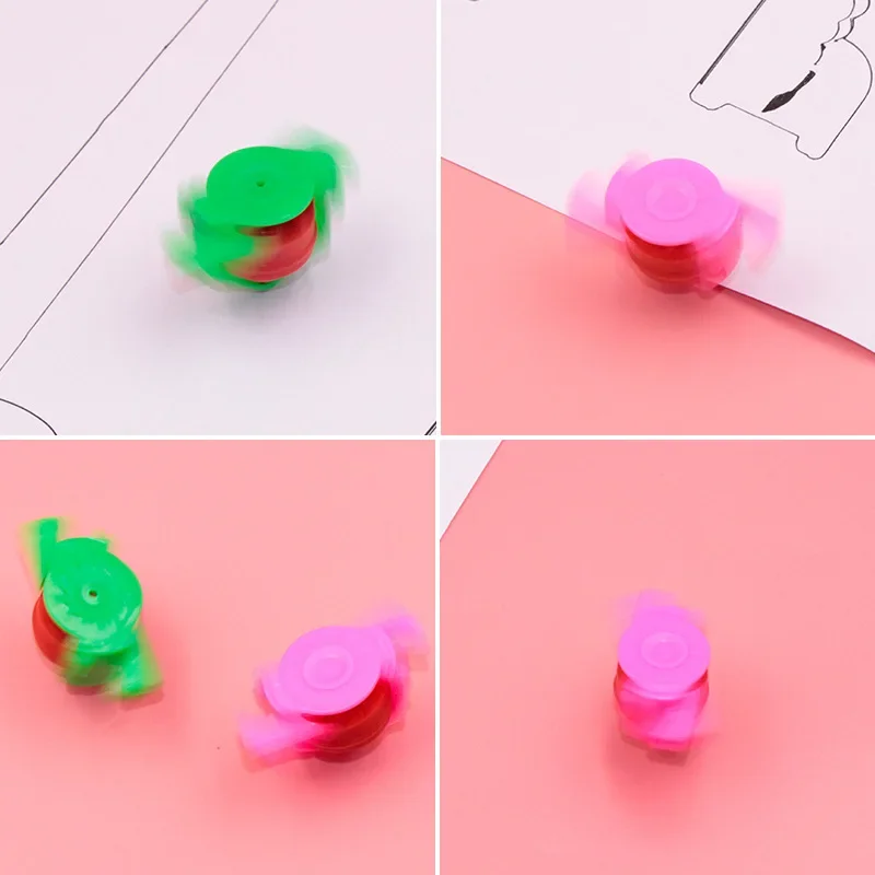 Spinning Top Novelty Whistle Gyro Toys Blowing Rotation Stress Relief Desktop Spinning Top Toy Kids Gift Classic Toys