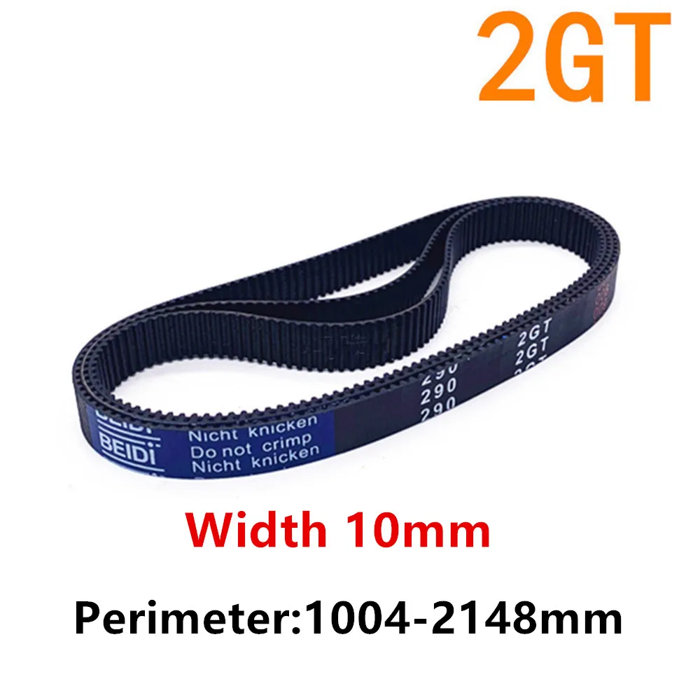 

3D Printer Parts GT2 10mm Closed Loop Rubber Timing Belt 1004 1016 1036 1224 1424 1432 1624 1632 1824 2024 2148mm 2GT 1pcs