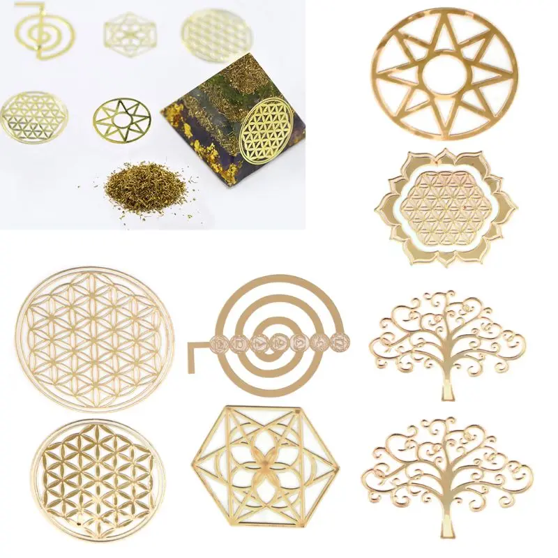 Energy Tower Pattern Paste Copper Stickers For DIY Making Mould Craft Jewelry