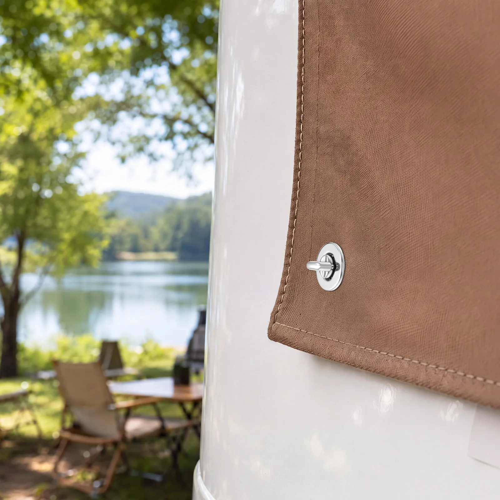 20Sets Tarp Grommet Fasteners Turn Button Metal Mounting Screws Secure Installation for Canvas Boats Rv Marine Grade