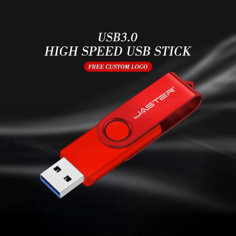 JASTER USB Flash Drive Mini plastic pendrive With keychain USB 2.0 Rotatable Memory stick 4GB 8GB 16GB 32GB 64GB 128GB Pen Driv