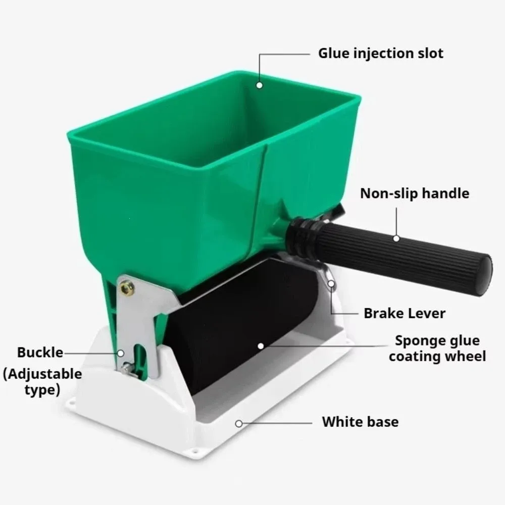 ABS Industrial Plastic Manual Glue Machine Foamed Rubber Wheel Sponge Roller Drum-type Manual Gluing Machine Quick Coating