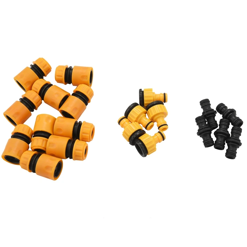 

20 Pcs Garden Hose Connector Set, Connector Hose End Connector Double Hose Connectors Extender Hose Quick Connectors