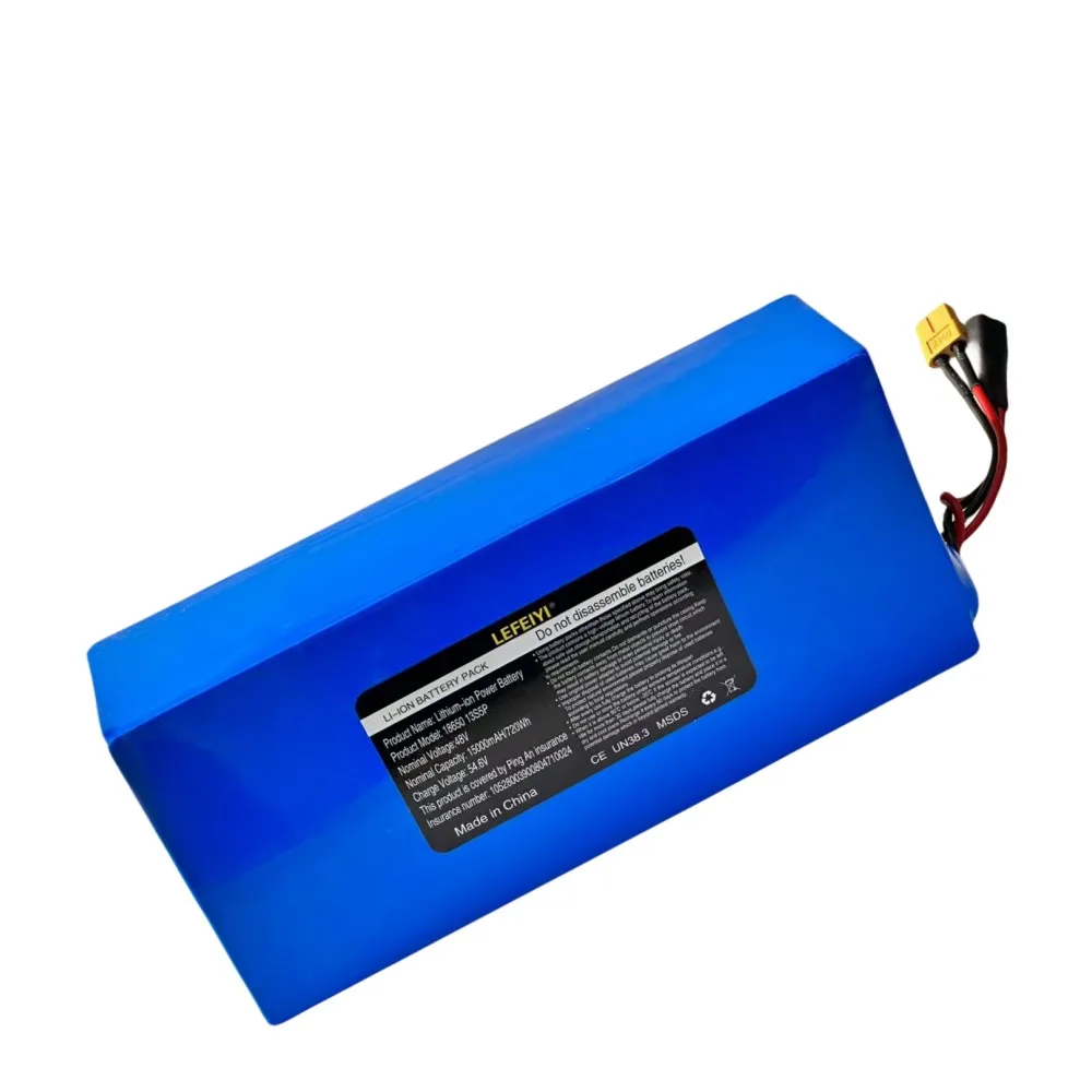 48V 15Ah 18650 Lithium Battery 13S5P 1000W Battery Pack for Electric Bike