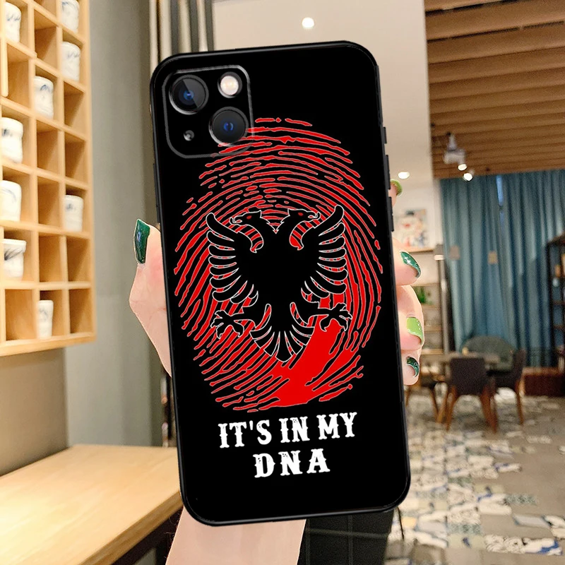 Albania Albanians Flag Phone Case For iPhone 11 12 13 14 15 16 Pro MAX 12 13 Mini X XR XS Max Plus Cover Coque