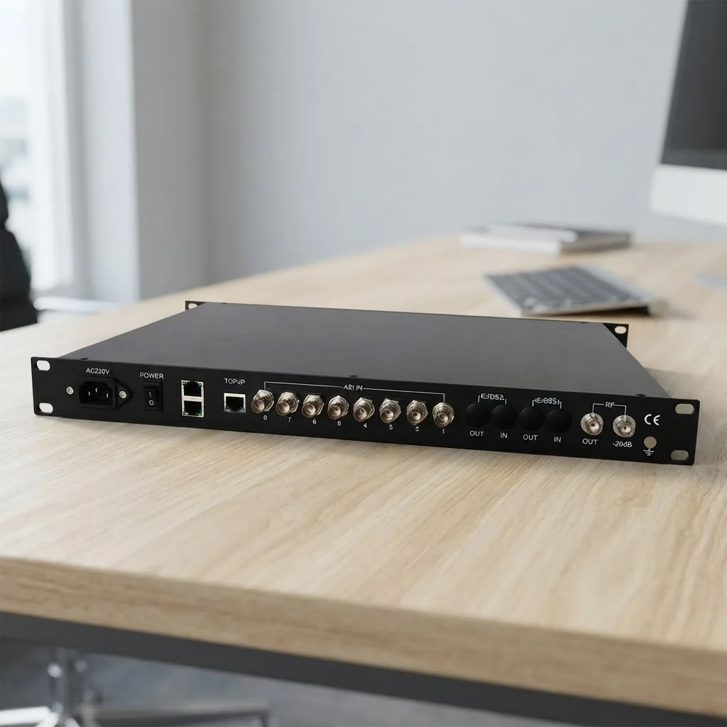 DVB-C Qam Modulator with Dvb-s/s2 Demodulation to Ip Video Connect with Ip to Dvb-t Modulator