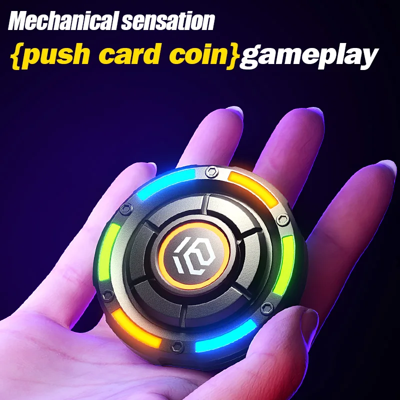 YIJOO 3w1 EDC Metal Pushing Card Hand Spinner Papa Coin Dorośli Kreatywne zabawki Fidget dla mężczyzn 2024 Nowe prezenty antystresowe