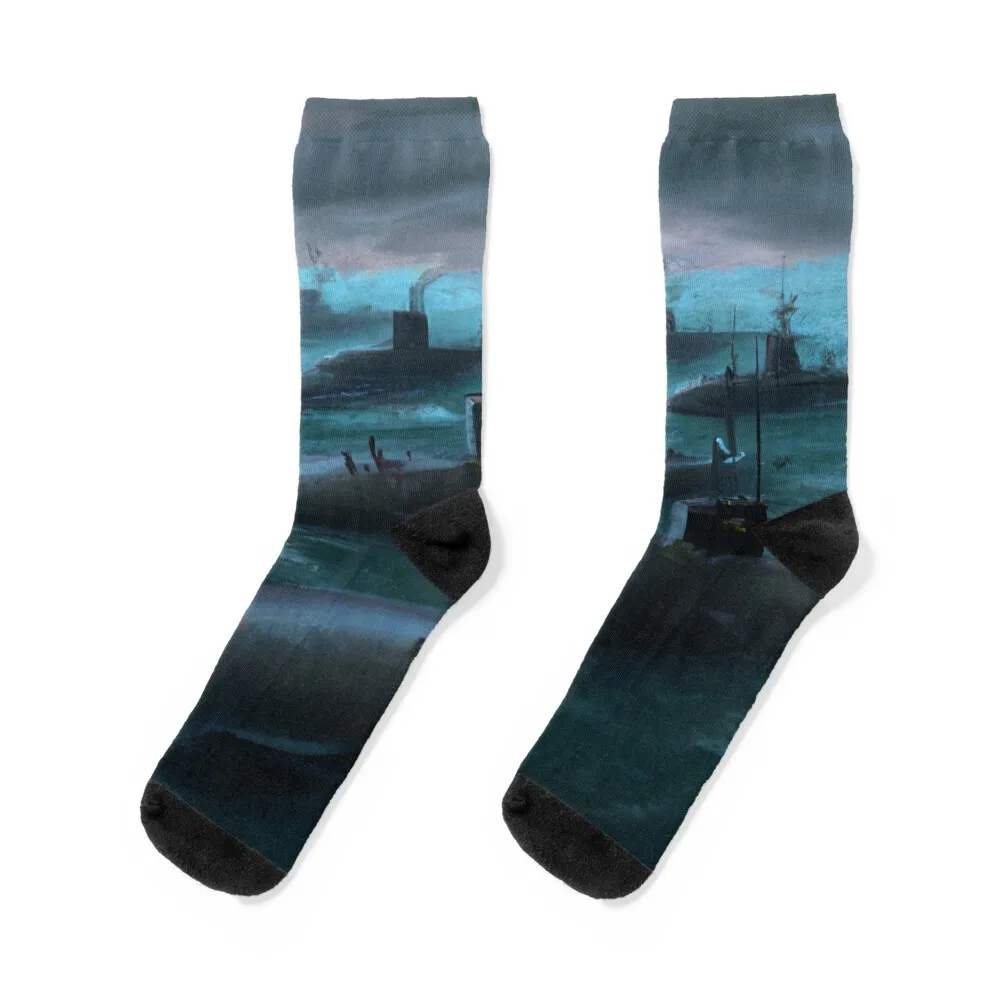 

A Fleet of Submarines Socks hockey anti slip football custom sports Women Socks Men's