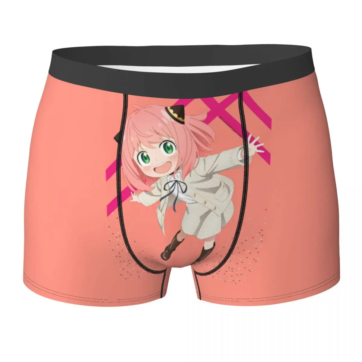 

SPYﾗFAMILYS Trunk Anya 3D Pouch Underwear Quality Custom Boxer Brief Funny Men Underpants Plus Size 2XL