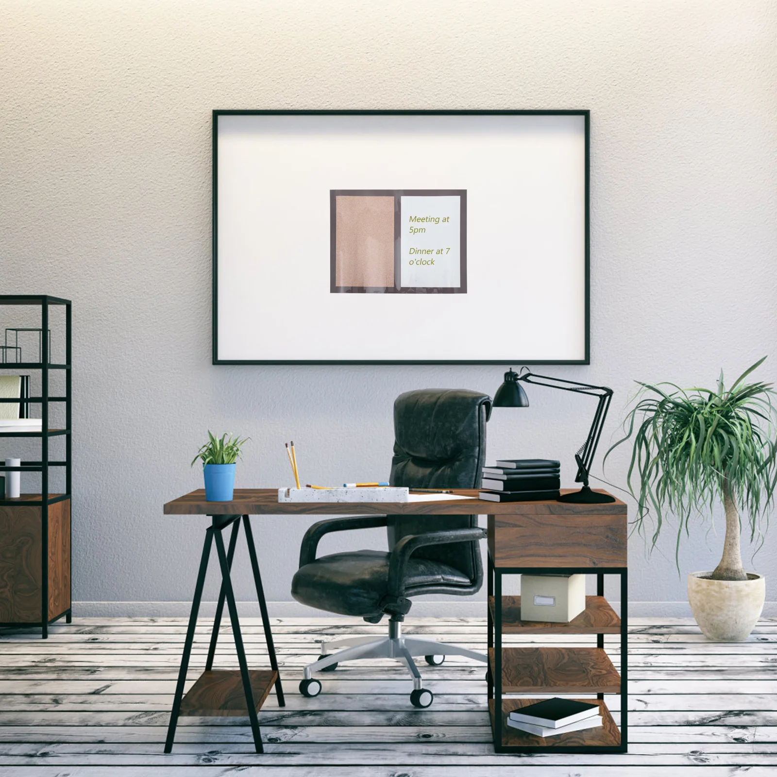 

Multi Functional Blackboard Cork Whiteboard Memo Message Photo Wall Board Office Classroom Home Lightweight Cork Bulletin Board