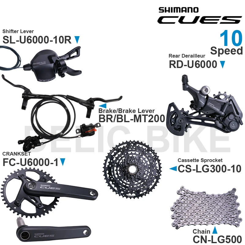 SHIMANO CUES U6000 Groupset SL-U6000-10R RD-U6000 FC-U6000-1 CS