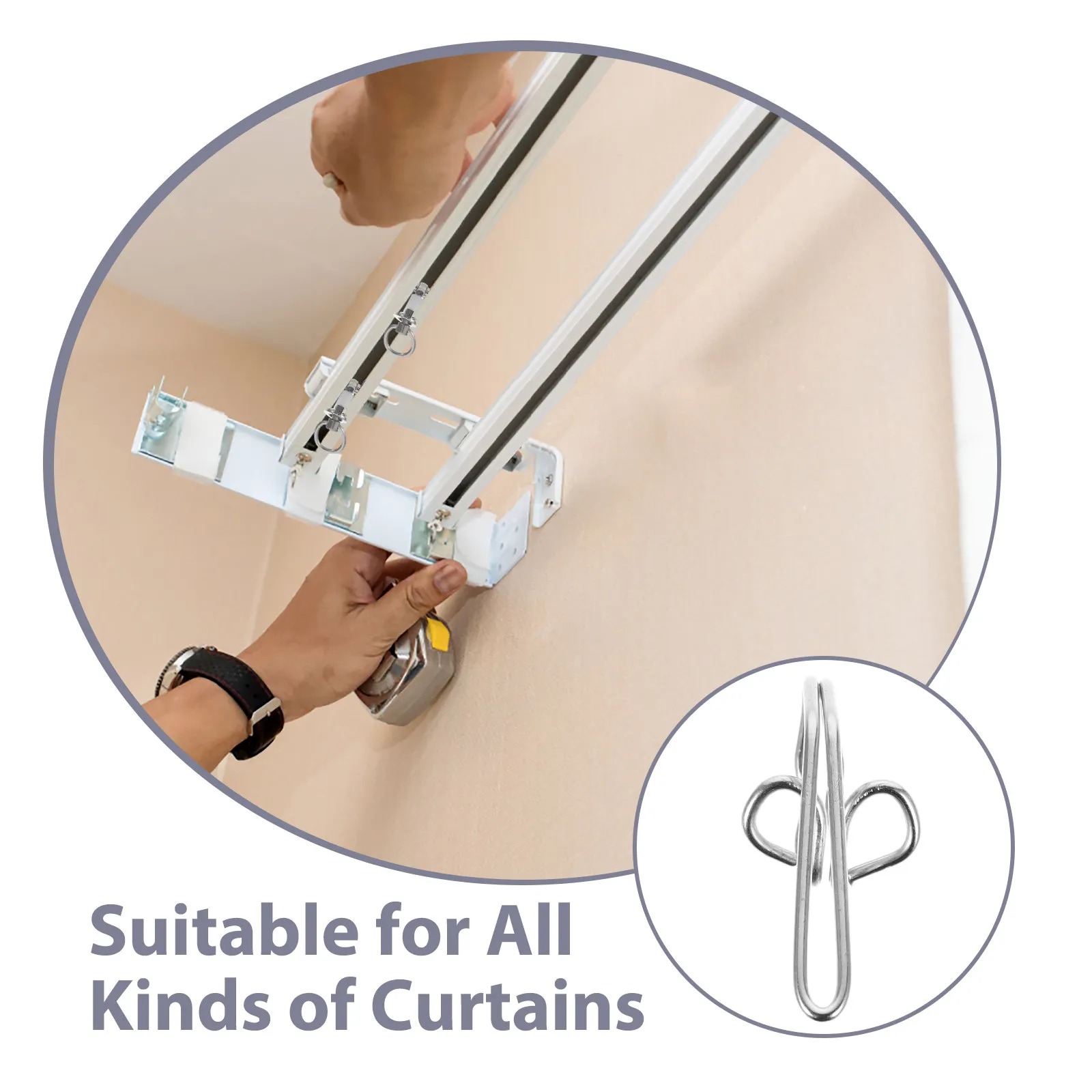 Curtain Hooks Drapery Halloween Christmas Bathroom Curtain Hooks Bathroom Hooks Curtain Anti Rust Bedroom Curtains 30Pcs