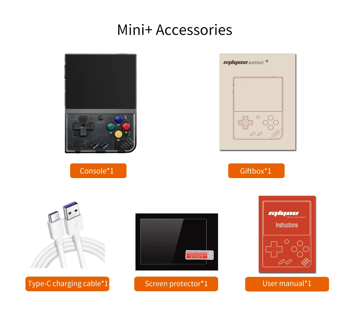 MIYOO Konsol Game Retro Plus Mini 3.5 Inci Layar IPS HD Konsol Video Game Sistem Linux Genggam Klasik Hadiah Anak-anak