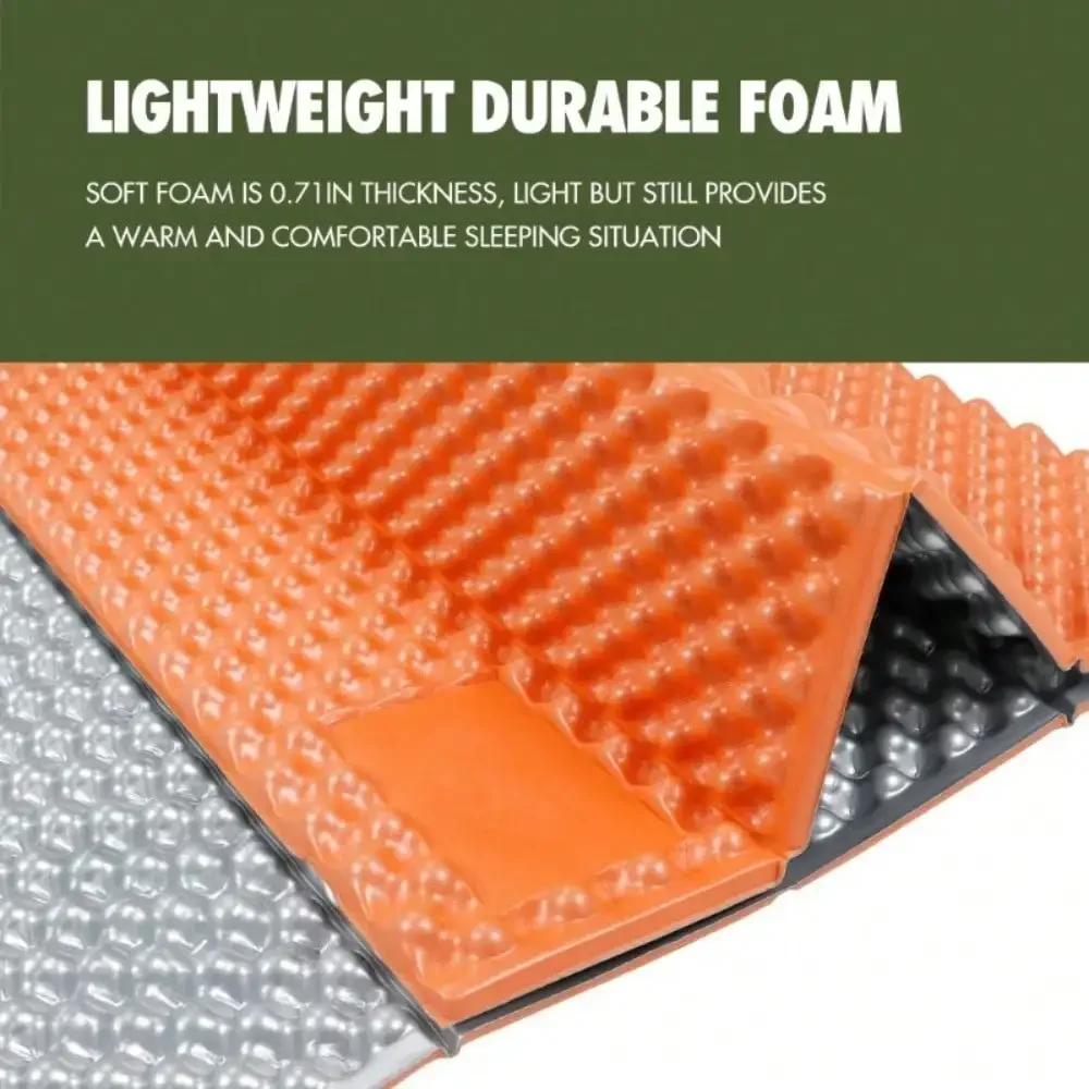 Очень широкий и длинный сверхлегкий спальный коврик — компактный дорожный матрас, серебристо-серый рулон походной кровати для пеших прогулок, пеших прогулок