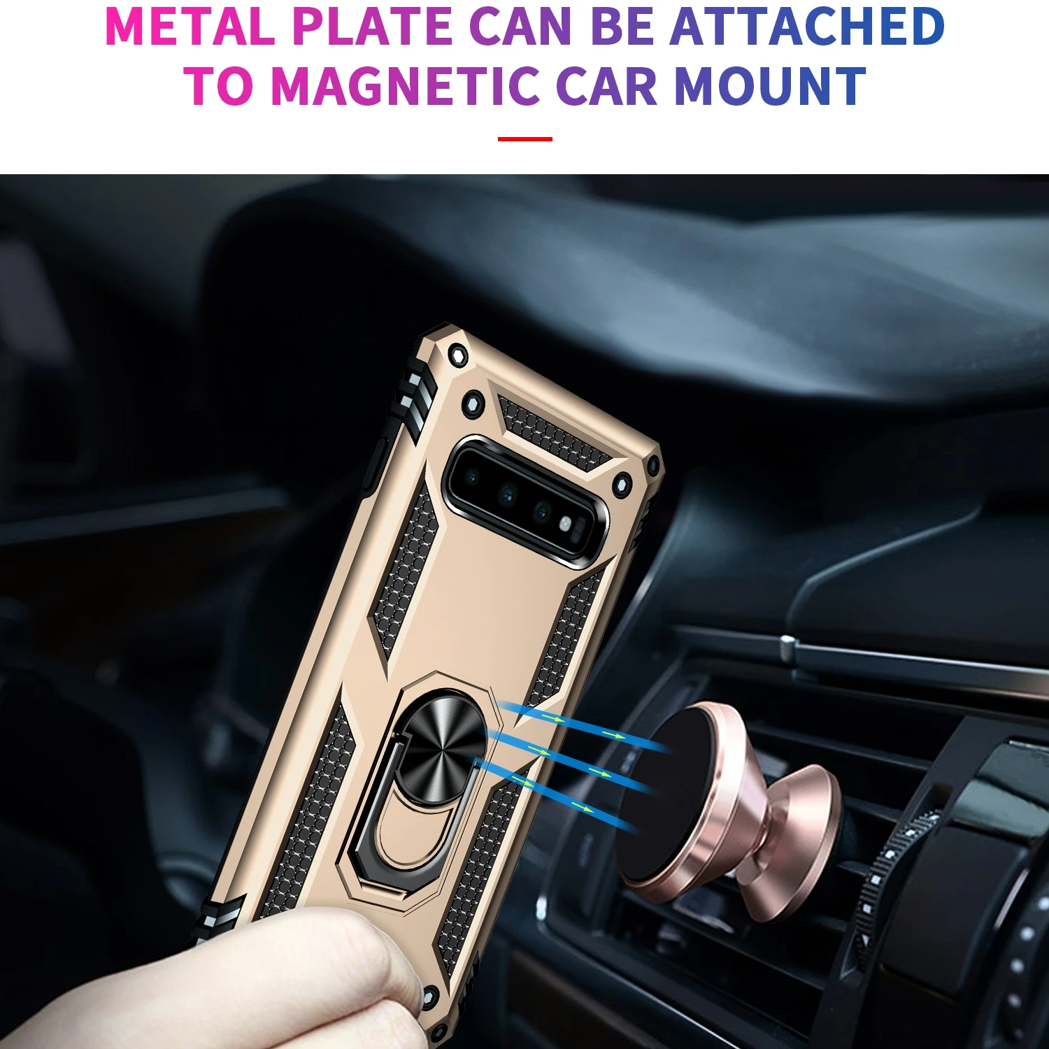 Housse de Protection de qualité militaire avec béquille, étui pour Samsung Galaxy S7 S8 S8Plus S9 S9Plus S10 S10Plus S10E S10 5G