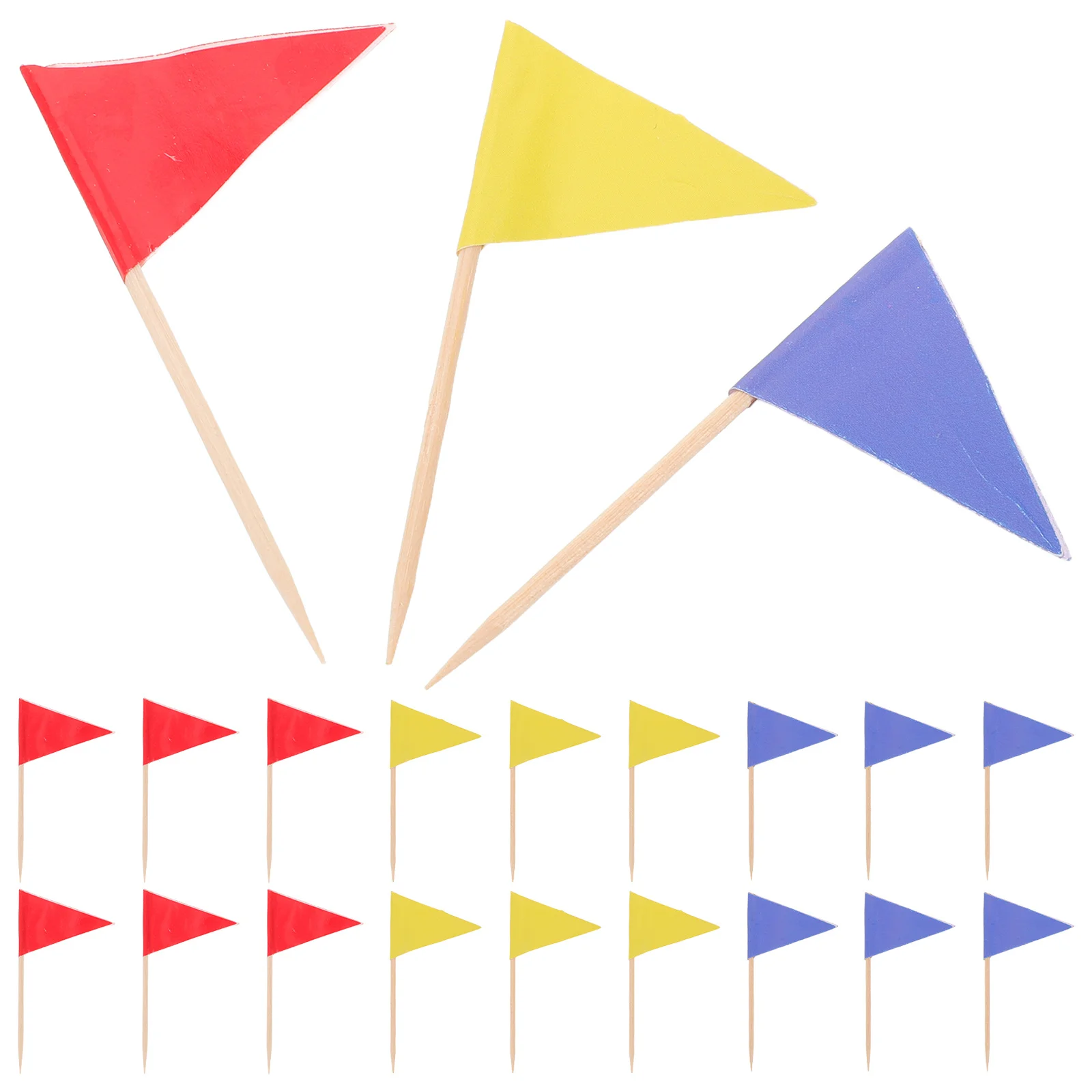 

300Pcs Triangle Toothpick Flags Solid Color Mini Cake Picks Cupcake Toppers Dessert Fruit Party Cocktail Buffet Decoration Flags