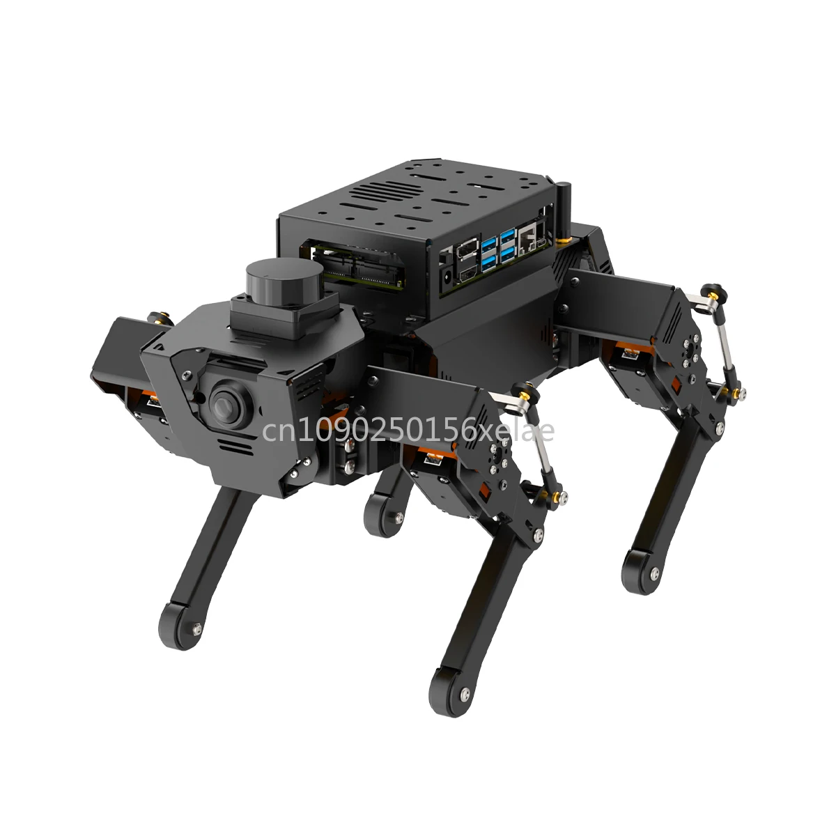 

ROSPug 12DOF AI Vision ROS четвероногий робот-собака с высокоскоростными сервоприводами, поддержка слежения лидара, картографирование навигации для JETSON NANO