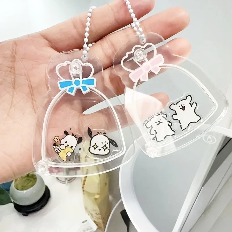 

Cute Dog Cartoon Acrylic Keychain Pochacco Anime Action Figure Toy Cars Keys Schoolbag Decoration Models Children Birthday Gifts