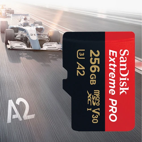 Imagen 2 del producto Tarjeta de memoria SanDisk Extreme PRO, tarjeta Micro SD de 512GB SDXC UHS-I 128GB 256GB 64GB U3 C10 V30 A2 4K TF, adaptador de tarjeta Flash para DJI