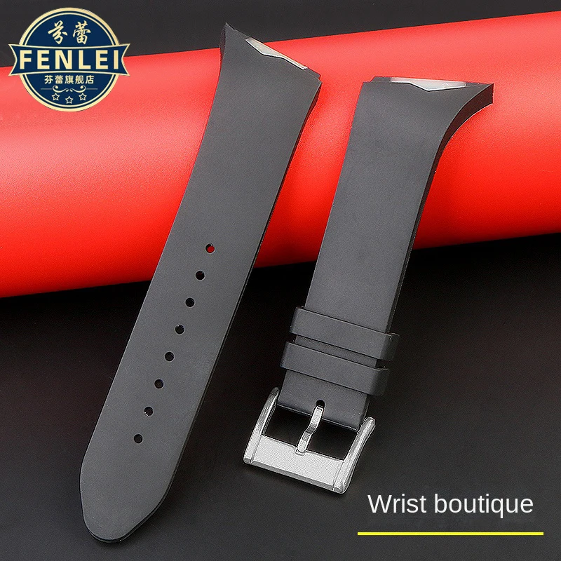 25mm Rubber Watch Strap for Hamilton Ventura H24655331 H24615331Bracelet Men Quality Silicone Replace Waterproof Watch Band Belt