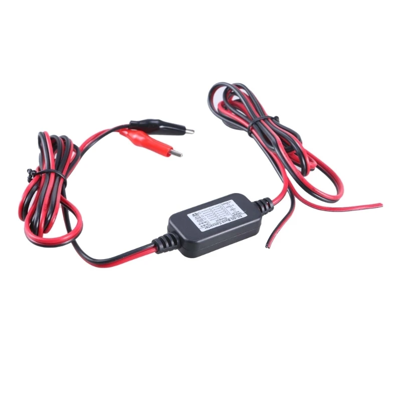 

DC14V 30V To 12V 1A Car Battery Clip Power Transfer Cable, 2M Length for LED Strips Light CCTV Camera Monitors