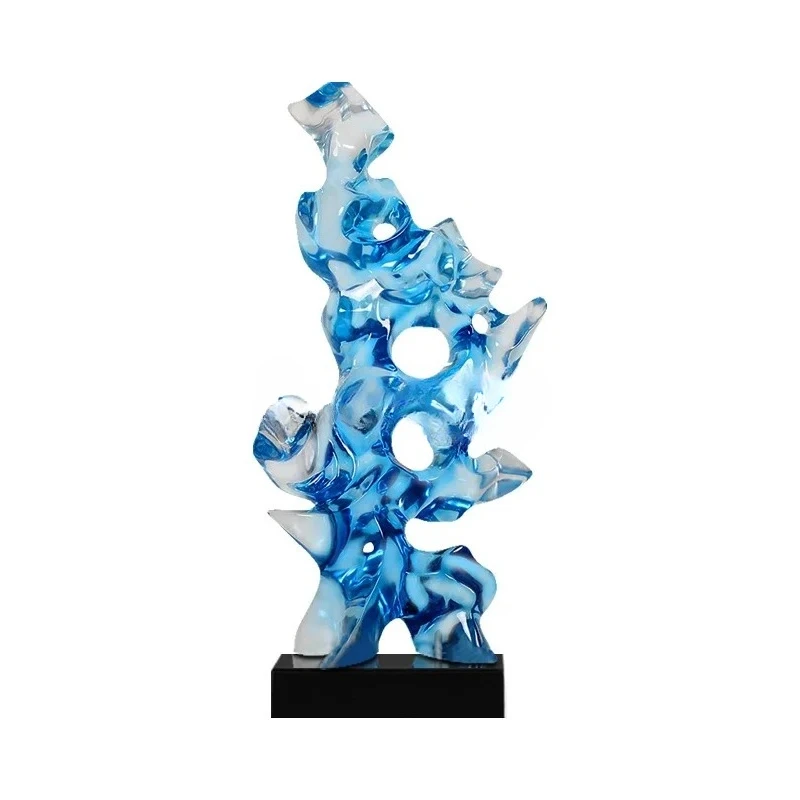 

Modern abstract transparent Taihu stone ornament model room living room hotel sales office art decoration floor sculpture