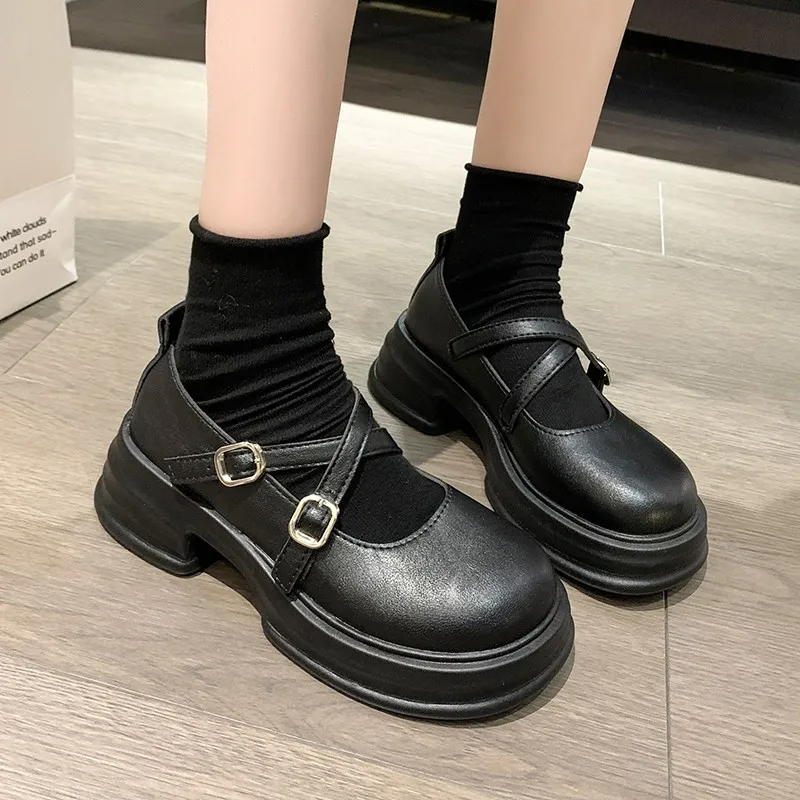 Lolita Schoenen Vrouwen Japanse Stijl Vintage Zachte Zus Meisjes Hoge Hakken Waterdichte Platform College Student Cosplay Kostuum Schoenen