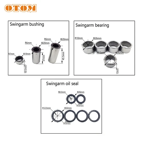 Imagen 2 del producto OTOM Kit de mantenimiento de brazo basculante de Motocross, piezas de cuidado de brazo basculante, buje de sello de aceite de rodamiento para CRF250R CRF450R, accesorio de motocicleta