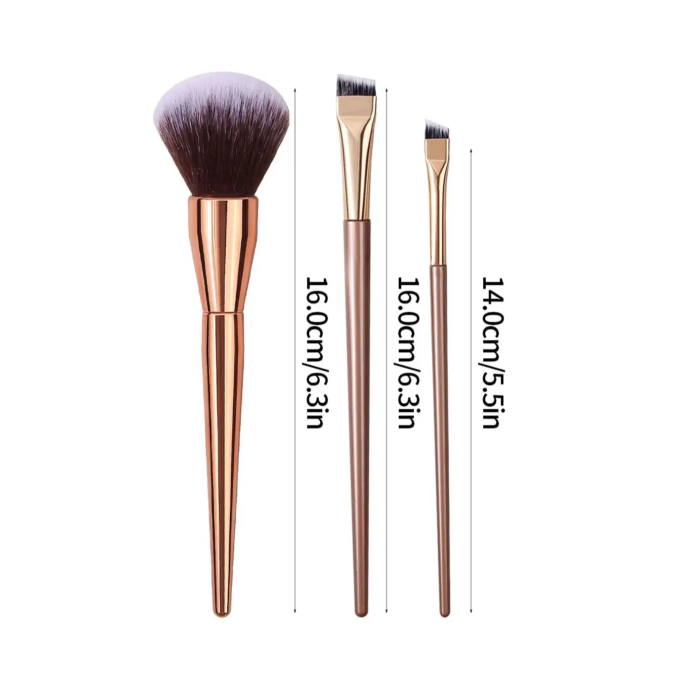 3pcs 대형 루즈 브러쉬 블러쉬 브러쉬 초박형 블레이드 부드러운 강모 아이 라이너 브러쉬 휴대용 메이크업 브러쉬