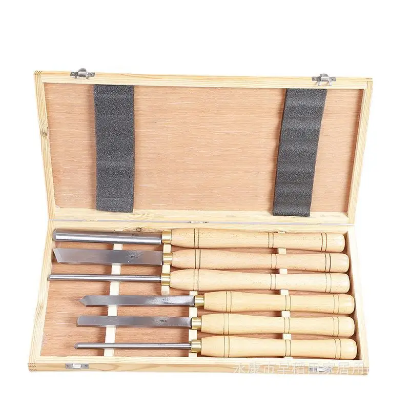 

6 PCS Turning Knife Beech Handle Woodcut Knife Practical Craftsman Woodworking Turning Knife Multi-purpose Carving Tools