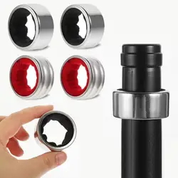 Stainless Steel Wine Bottle Collars Drip Ring Velvet Lined Anti-overflow Wine Drip Catcher for Home Bar Restaurant Outdoor Party