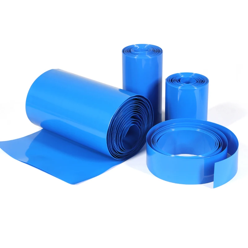1/3/5/20M Blue PVC Heat Shrink Tube 7mm ~ 155mm 18650 Lipo Battery Pack Insulated Protection Film Wrap lithium Case Cable Sleeve image 6