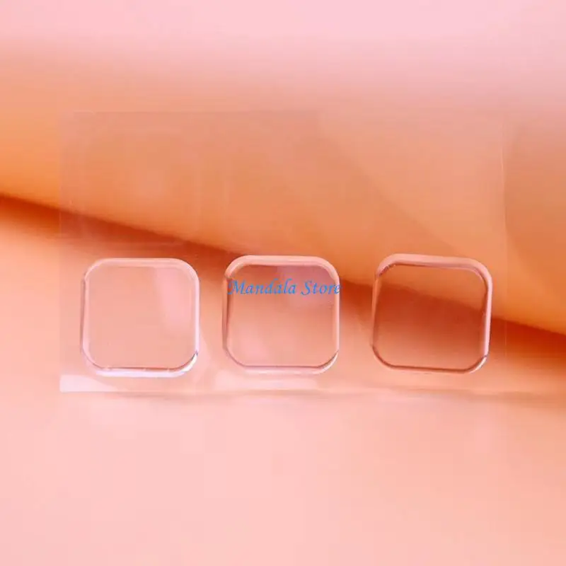 U2JC 6pcs Clear Square Wall Protector for Door Knob Adhesive Door Handle Bumpers