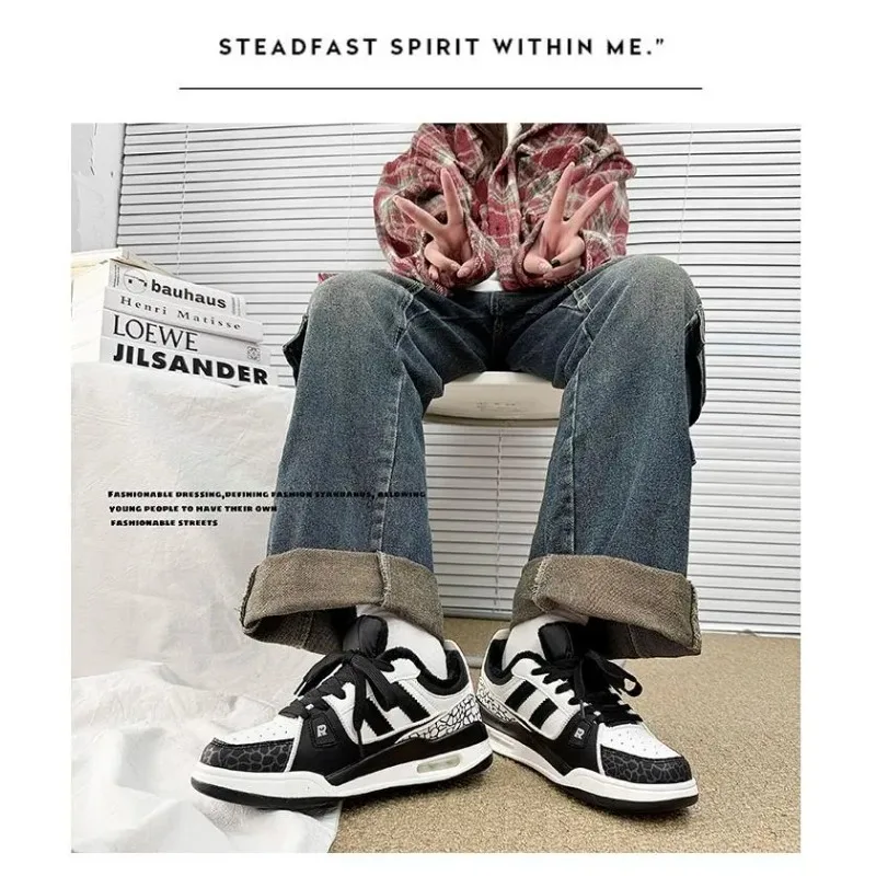 

Men's Casual Shoes 2025 New Spring Air-Cushioned White Thick-Heeled Height-Increasing Sneakers Rubber Outsole PU Insole