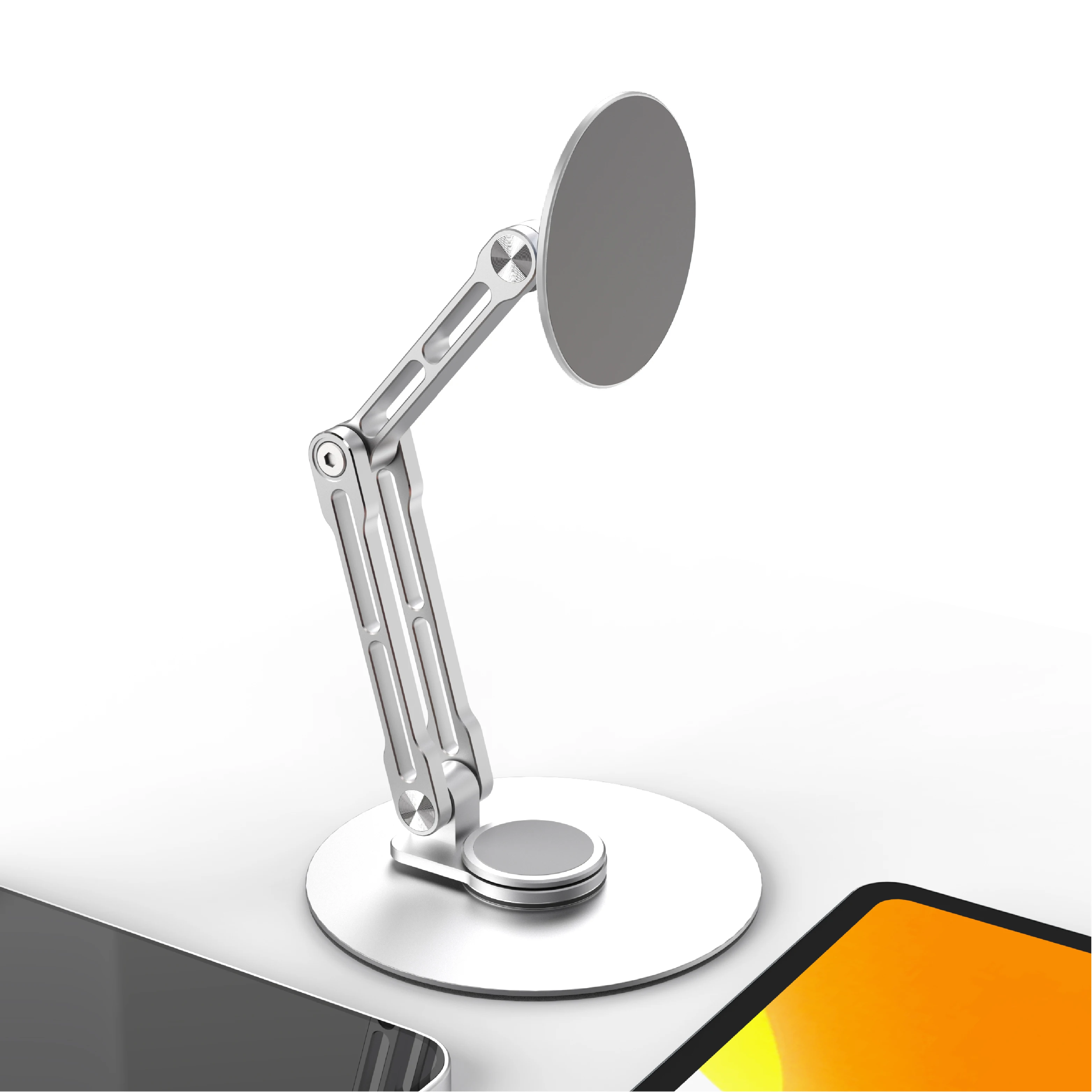キムドゥル-アジャスタブル-360-°-回転デスクトップ-ipad-ポータブルスクリーン専用アルミニウム合金超薄型磁気吸引ヘッドホルダー