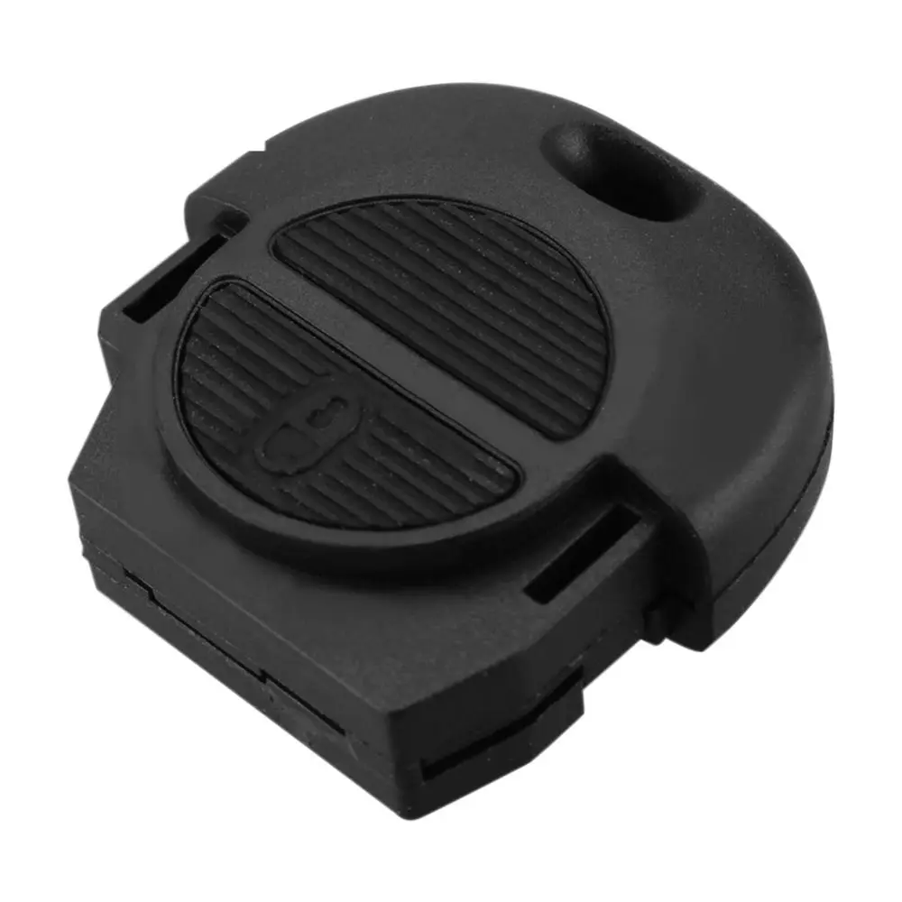 Funda de repuesto para llave remota de coche, carcasa negra de 2 botones para Nissan Micra Almera Primera x-trail Navara Patrol Maxima