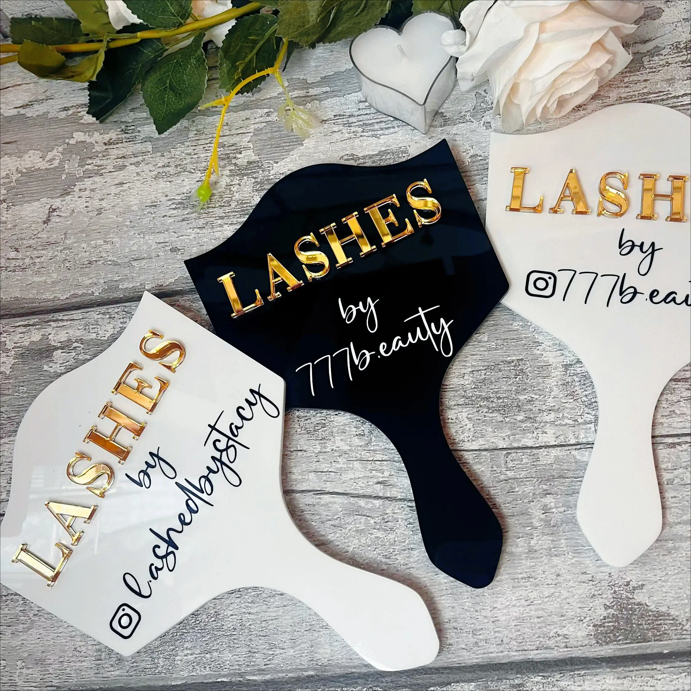 Lash Brow Hair Lip Technician Prop and Mirror Lash Tech Face Paddle Gift Lash Room Decor Hairdresser Mirror Social Media Prop