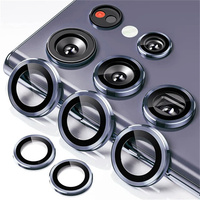 Camera Matel Ring  For Samsung Galxy S24 Ultra S23 FE Plus S24+ S22 S25 ultra Back Lens Tempered Glass Cover Guard Rear Case Cap