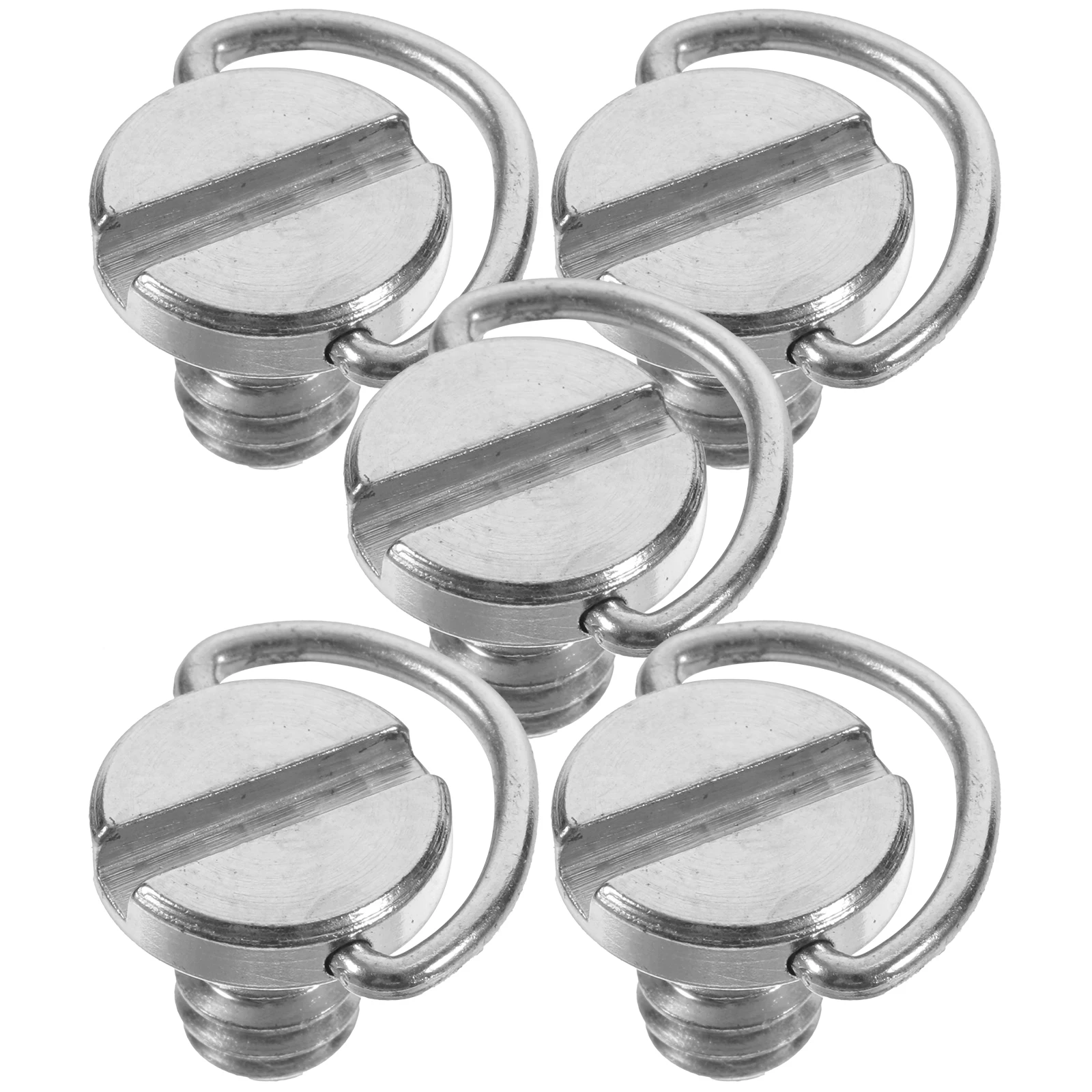 

5pcs Camera Fixing Screws 1/4 D-ring Quick Release Mount Silver Tripod Accessories Lightweight Portable Camera