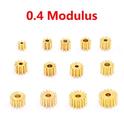 5pcs/lot  7T 8T 9T 10T 11T 12T 13T 14T 16T 18T Teeth 0.4M Modulus Metal Pinion Copper Gear Fit 1mm 1.5mm 2mm 2.3mm Motors Shaft